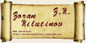 Zoran Milutinov vizit kartica